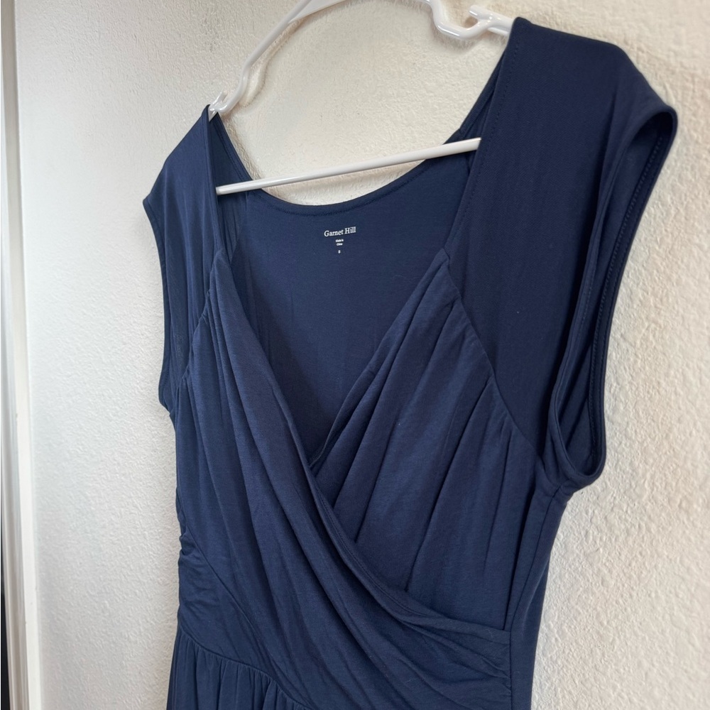*NWOT* GARNET HILL Faux Wrap Cotton Dress - Picture 4 of 12